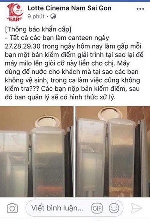 Không đảm bảo an toàn thực phẩm, Lotte Cinema bị phạt 26,5 triệu đồng - Ảnh 1 Không đảm bảo an toàn thực phẩm, Lotte Cinema bị phạt 26,5 triệu đồng - Ảnh 1