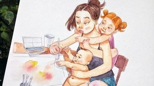Bộ ảnh lột tả chân thực cuộc sống rối bời của bà mẹ hai con Bộ ảnh lột tả chân thực cuộc sống rối bời của bà mẹ hai con