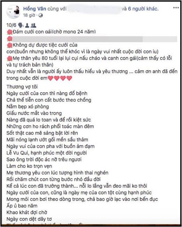 NSND Hồng Vân viết tâm thư gửi chồng Lê Tuấn Anh và con gái hình ảnh 1 nsnd hong van viet tam thu gui chong le tuan anh va con gai hinh anh 1