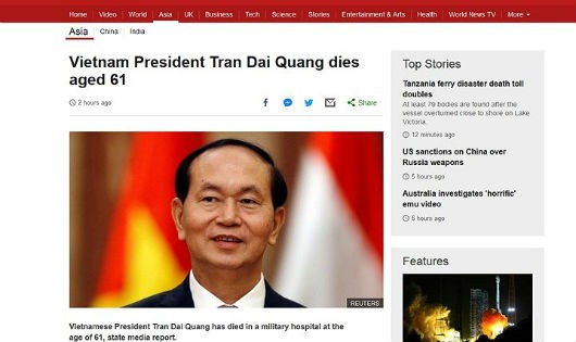 Truyền thông nước ngoài đồng loạt bày tỏ lời chia buồn với Việt Nam