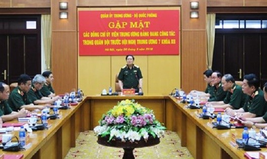 Quân ủy Trung ương - Bộ Quốc phòng gặp mặt các Ủy viên Trung ương Đảng trong quân đội