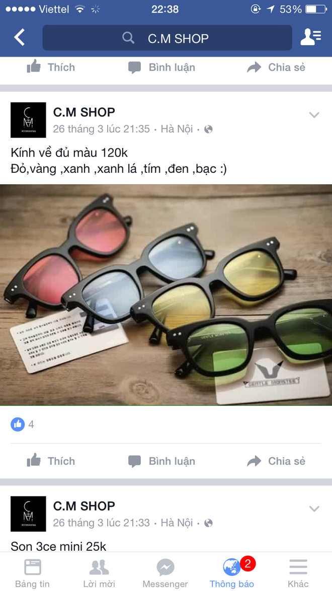 kính mắt kém chất lượng