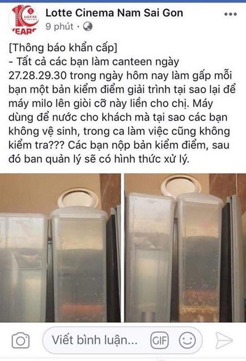 Không đảm bảo an toàn thực phẩm, Lotte Cinema bị phạt 26,5 triệu đồng - Ảnh 1 Không đảm bảo an toàn thực phẩm, Lotte Cinema bị phạt 26,5 triệu đồng - Ảnh 1