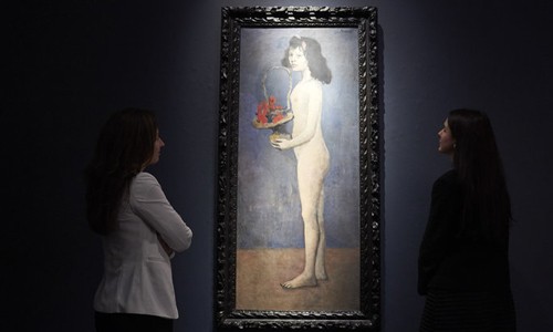 Bức Cô gái trẻ với một giỏ hoa của Picasso.