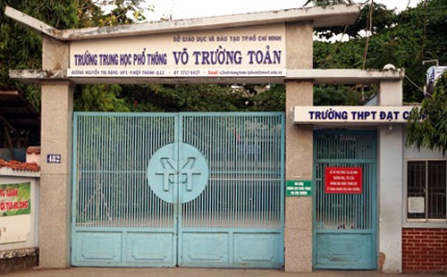 Trường THPT Võ Trường Toản, quận 12. Ảnh: Mạnh Tùng.