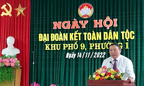 Bộ trưởng Bộ Văn hóa, Thể thao và Du lịch Nguyễn Văn Hùng dự Ngày hội đại đoàn kết toàn dân tộc tại Quảng Trị