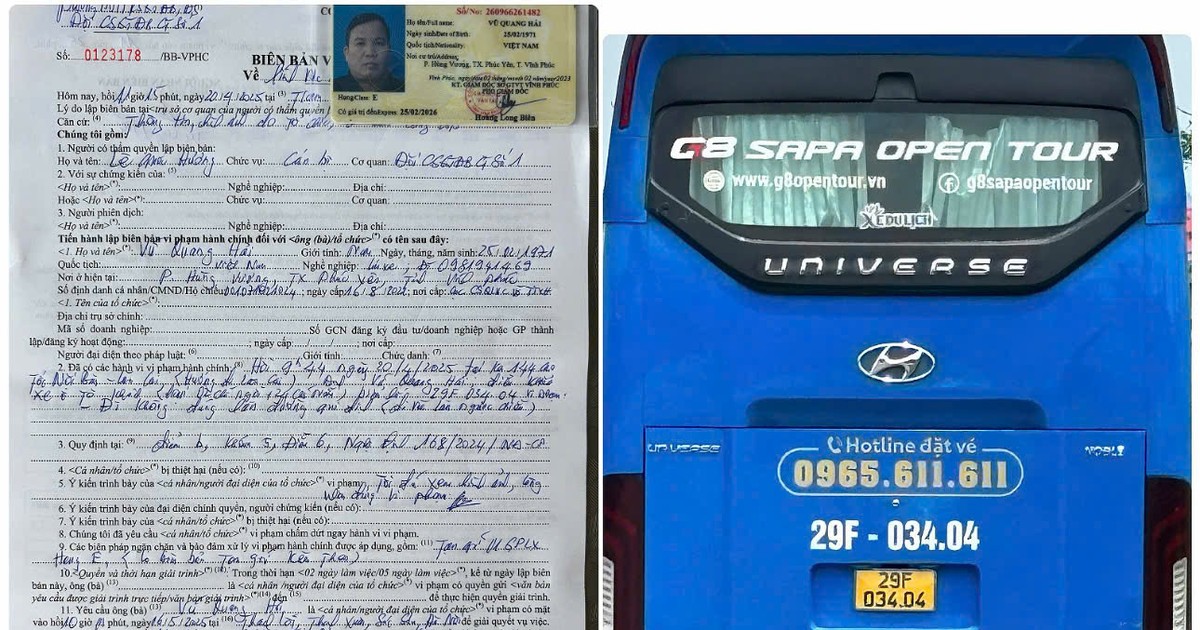 Tước bằng lái tài xế xe khách lấn làn, vượt ẩu trên cao tốc Nội Bài – Lào Cai