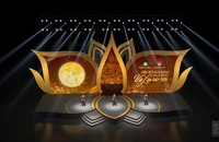 Sân khấu Đại lễ Vu Lan Báo Hiếu năm 2024 được diễn ra tại chùa Hồng Phúc.