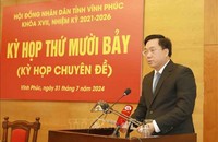 Chủ tịch UBND tỉnh Vĩnh Phúc Trần Duy Đông. Ảnh: Hoàng Hùng/TTXVN