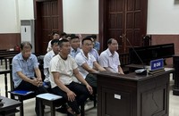 Các bị cáo tại phiên toà phúc thẩm.