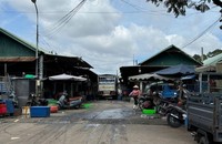 Chợ cá Hóa An - nơi xảy ra vụ nổ súng.