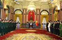 Tổng Bí thư, Chủ tịch nước Tô Lâm trao quyết định thăng quân hàm Đại tướng, Thượng tướng cho 3 đồng chí
