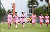 Đội tuyển nữ Việt Nam khởi động cho chuyến tập huấn tại Cộng hòa Séc (Ảnh: VFF)