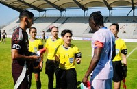 Nữ trọng tài Lê Thị Ly (Ảnh AFC)