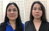 Bị can Mai Thị Hồng Hạnh (trái) bà trùm Xuyên Việt Oil và bị can Nguyễn Thị Như Phương. Ảnh: BCA