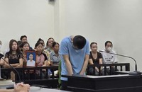 Bị cáo tại tòa.