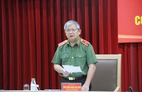 Thiếu tướng Hoàng Anh Tuyên, Phó Chánh Văn phòng, Người phát ngôn Bộ Công an thông tin tại Họp báo.