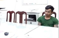 Đối tượng Chau Nắc tại Cơ quan điều tra.