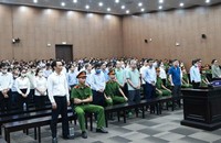 Các bị cáo tại tòa.
