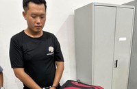 Trần Dương Ngọc Hải tại trụ sở công an (Ảnh: Công an Bình Dương).
