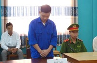 Bị cáo Mừng tại phiên tòa.
