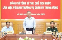 Tổng Bí thư, Chủ tịch nước Tô Lâm làm việc với Ban Thường vụ Quân ủy Trung ương