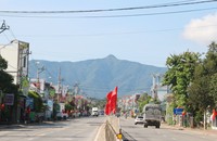 Khắp các tuyến đường ở Bình Dương đều rực rỡ cờ đỏ sao vàng, cờ phướn phấp phới tung bay.
