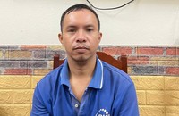 Đối tượng Lưu Thanh Nam tại cơ quan điều tra (Ảnh: CATH).