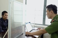 Nguyễn Hữu Nghĩa tại cơ quan điều tra. Ảnh Công an tỉnh Lâm Đồng