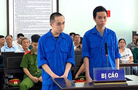 Các bị cáo tại phiên tòa xét xử