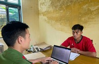 Đối tượng Đặng Văn Thước tại cơ quan điều tra.