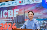 GS.TS Võ Xuân Vinh, Viện trưởng Viện Nghiên cứu kinh doanh (UEH) phát biểu tại Hội thảo ICBF 2024.