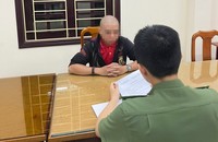 Đối tượng T.N.H. tại cơ quan Công an.