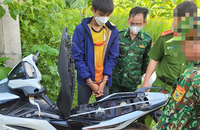 Đối tượng Hồ Văn Lương tại thời điểm bị bắt giữ.