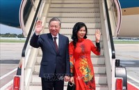 Tổng Bí thư, Chủ tịch nước Tô Lâm và phu nhân rời sân bay quốc tế Jose Marti ở thủ đô La Habana, kết thúc tốt đẹp chuyến thăm cấp Nhà nước tới Cuba. Ảnh: Lâm Khánh/TTXVN