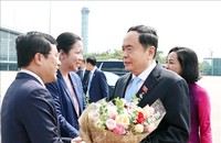 Lễ tiễn Chủ tịch Quốc hội Trần Thanh Mẫn tại Sân bay quốc tế Nội Bài. Ảnh: Thống Nhất/TTXVN