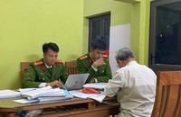 Ông Ngô Xuân Lợi làm việc với cơ quan chức năng ngày 16/1/2024. Ảnh: Ngọc Nga