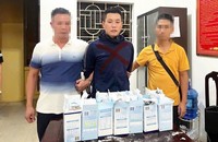 Đối tượng Nguyễn Văn Ba tại cơ quan Công an.