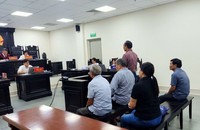 Các bị cáo trong vụ án. (Ảnh: Vân Thanh)