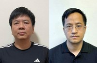 Bị can Nguyễn Ngọc Thủy (trái) và bị can Đặng Văn Hiển.