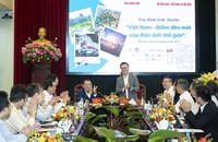 Tọa đàm trực tuyến với chủ đề Việt Nam - điểm đến mới của điện ảnh thế giới. (Ảnh: Thùy Dương)