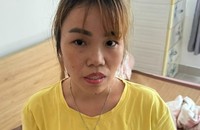 Đối tượng Chu Thị Hằng khi bị bắt giữ