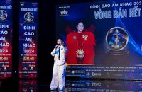 Phần thi của Hiếu Minh tại vòng Bán kết cuộc thi. (Ảnh: PV)