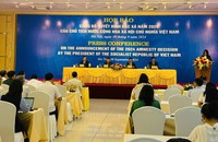 Quang cảnh buổi họp báo. (Ảnh: PV)