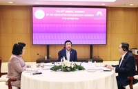 Ba Chủ tịch Quốc hội đã có cuộc Ăn sáng làm việc. (Ảnh: Thống Nhất/TTXVN)