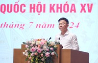 Phó Thủ tướng Lê Thành Long báo cáo tại Hội nghị.