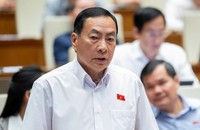 Đại biểu Phạm Văn Hoà phát biểu tại phiên họp.