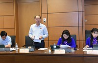 Đại biểu Nguyễn Việt Thắng phát biểu tại phiên họp.