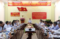 Đoàn kiểm tra của Ban Bí thư làm việc với Ban Thường vụ Tỉnh uỷ Bình Thuận