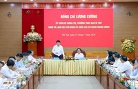 Thường trực Ban Bí thư Lương Cường cho rằng, chất lượng xây dựng các tổ chức đảng và trách nhiệm cán bộ, đảng viên trong Đảng bộ Khối có ý nghĩa rất quan trọng. (Ảnh: Phạm Kiên)